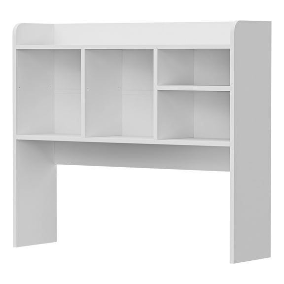 ZENSTYLE Freestanding Desk Organizer Tabletop Bookshelf with 4 Shelves Wood Frame White