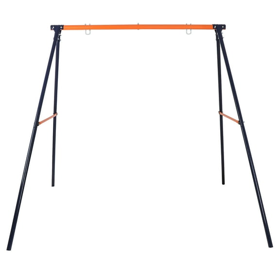 ZENSTYLE Kids Outdoor Metal Frame Swing Set Heavy Duty Swing Frame Stand - 72" height and 87" length