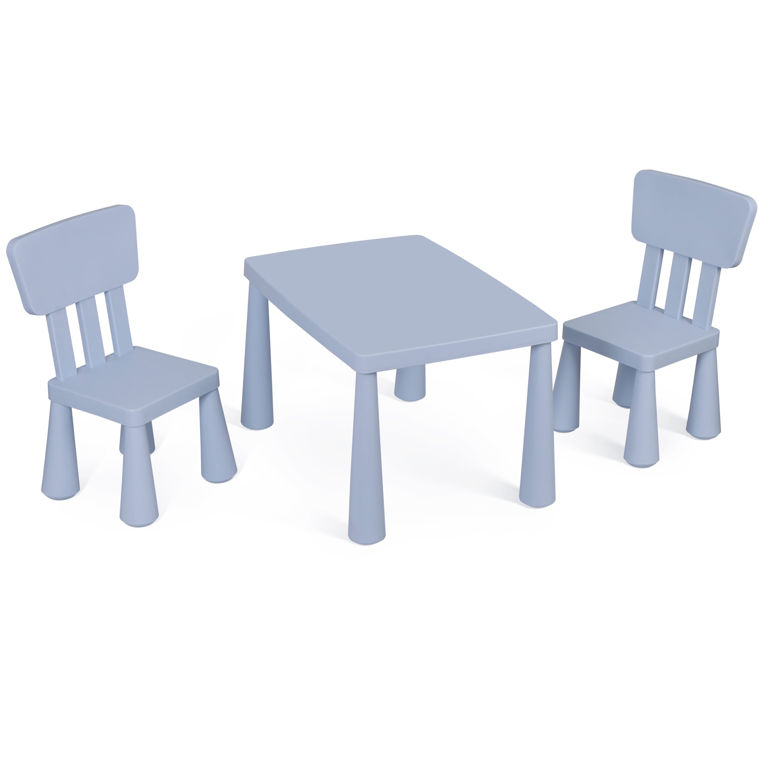 ZENSTYLE Kids Table and 2 Chairs Set Plastic Children Activity Toddler ...