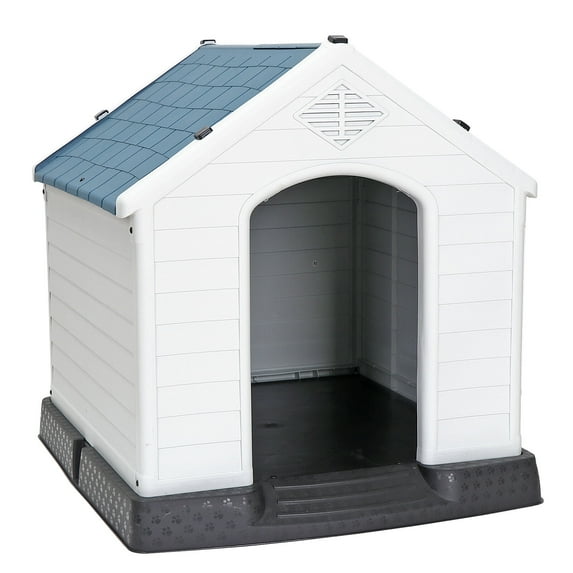 ZENSTYLE Large Dog House Insulated Waterproof Pet Kennel Shelter Indoor Outdoor, Blue