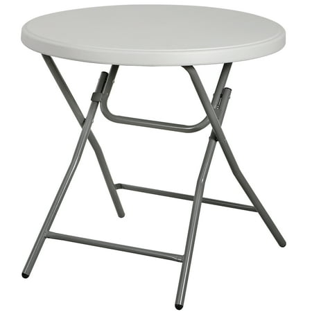 ZENSTYLE Multi-Purpose 32'' Dining Portable Round Folding Table, White