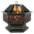 thumbnail image 1 of ZENSTYLE Outdoor Patio Steel Fire Pit - 24" Hex Shaped Backyard Fireplace Wood Burning Firepit Bowl, 1 of 6