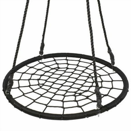 40" Kids Detachable Spider Web Tree Net Swing Set Indoor Patio Playground