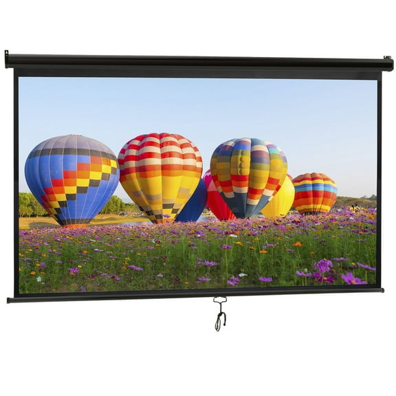 ZENSTYLE Projector Screen 100 inch 16:9 for Home Backyard Theater HD Movie Projection Black