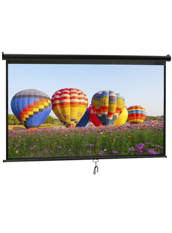 ZENSTYLE Projector Screen 100 inch 16:9 for Home Backyard Theater HD Movie Projection Black