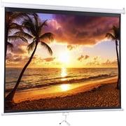 ZENSTYLE Projector Screen 72 inch 43 HD PVC Manual Projection Screen Home Theater Office White