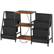ZENSTYLE Record Player Media Stand High-Capacity Vinyl Storage Console Turntable Stand with Rust-Resistant Metal Frame