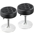 thumbnail image 1 of ZenStyle Adjustable Swivel Stool, Metal Frame Salon Stool, Round Vanity Stool Chair for Home, Black (Set of 2), 1 of 9