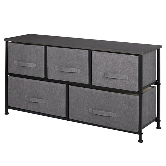 ZENSTYLE Simple Steel Frame Wide Dresser Storage Tower, Gray