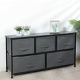 thumbnail image 1 of ZENSTYLE Simple Style Wide Dresser Storage Tower 5 Cube Drawers Steel Frame, Gray, 1 of 7