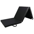 thumbnail image 1 of ZENSTYLE Tri-Fold 6' x 2' x 2" Folding Exercise Gym Floor Mat for Gymnastics, Aerobics, Yoga, Martial Arts w/ Carrying Handles-Black, 1 of 5