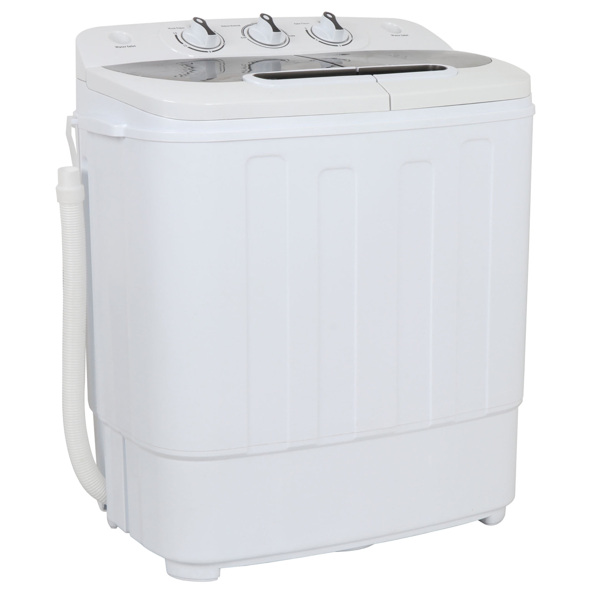 Zenstyle Portable Washer Compact Twin Tub 9.9 lb Mini Top Load Washing Machine Washer/Spinner w/ 6.57 ft Inlet Hose