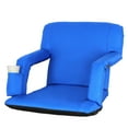 thumbnail image 1 of ZENSTYLE Water-Resistant Stadium Seat with Cup Holder 9 Tiltable Positions, Blue, 1 of 9