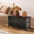thumbnail image 1 of ZENSTYLE Wide Dresser Storage Tower 5 Drawers Metal Frame, Brown 39 x 12 x 22", 1 of 6