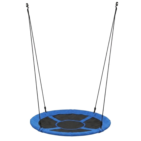 ZENSTYLE XL 60" Saucer Tree Swing – Heavy-Duty Round Disc Swing Set for Kids & Adults, 660lb Capacity, Outdoor Playground & Backyard Fun, Easy to Install, Blue