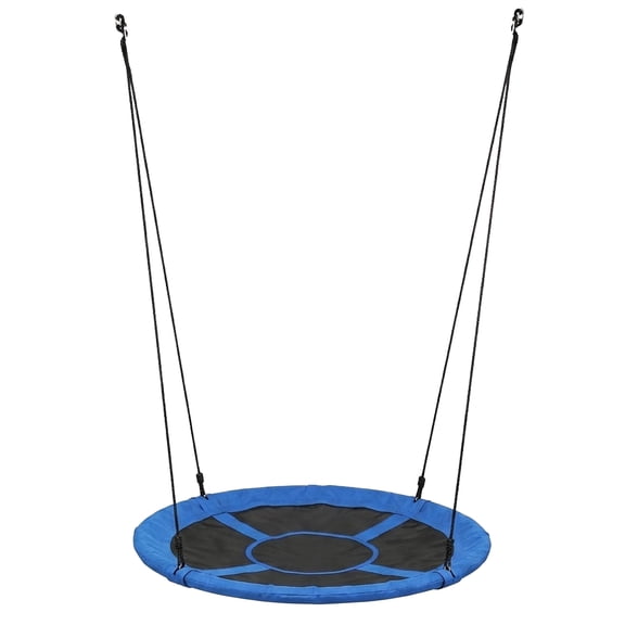 ZENSTYLE XL 60" Saucer Tree Swing – Heavy-Duty Round Disc Swing Set for Kids & Adults, 660lb Capacity, Outdoor Playground & Backyard Fun, Easy to Install, Blue