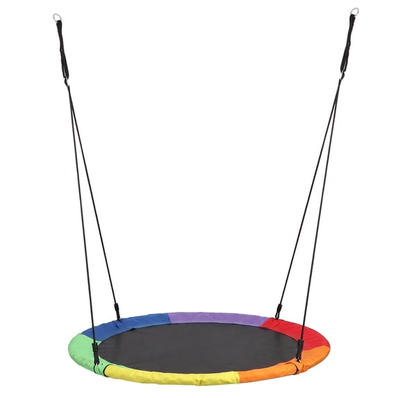 ZENSTYLE XL 60" Saucer Tree Swing – Heavy-Duty Round Disc Swing Set for Kids & Adults, 660lb Capacity, Outdoor Playground & Backyard Fun, Easy to Install, Colorful