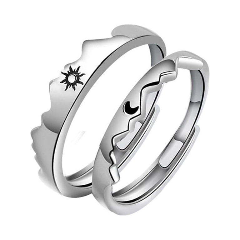 ZENTREE Couple Rings for Women Men Adjustable Couple Matching