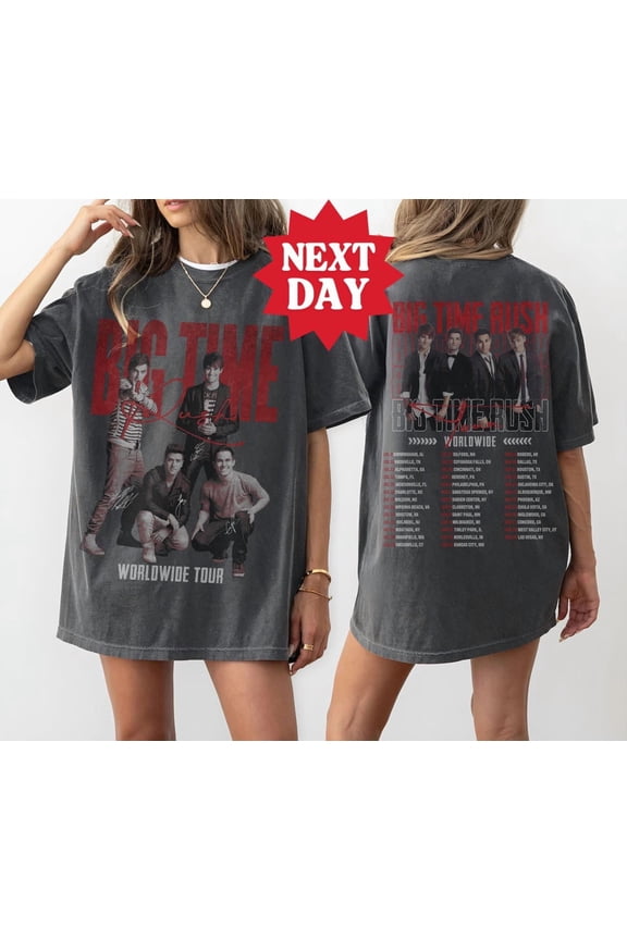 Big Time Rush Tour 2025 Shirt, Big Time Rush Band Tee, Concert Shirt, Pop Music Fan Gift, Vintage 90S Music Btr Merch Hot Trending Shirt/Sweatshirt/Hoodie