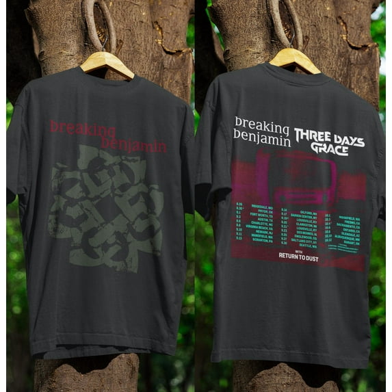 ZENUA Breaking Benjamin Shirt, Breaking Benjamin Sweatshirt, Hoodie Breaking Benjamin Tour 2025 Hot Trending Shirt/Sweatshirt/Hoodie