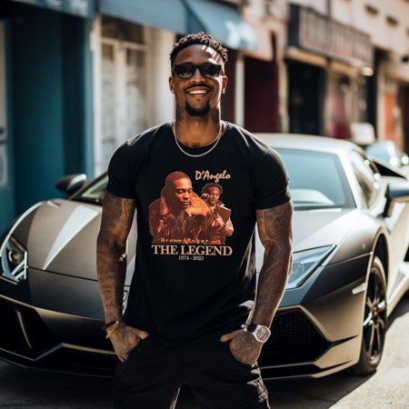 ZENUA D'Angelo Rip T Shirt, Brown Sugar Tour Tee, Concert Merch, Vntg Rap Tee 90S Rnb 2000'S Music Hot Trending Shirt/Sweatshirt