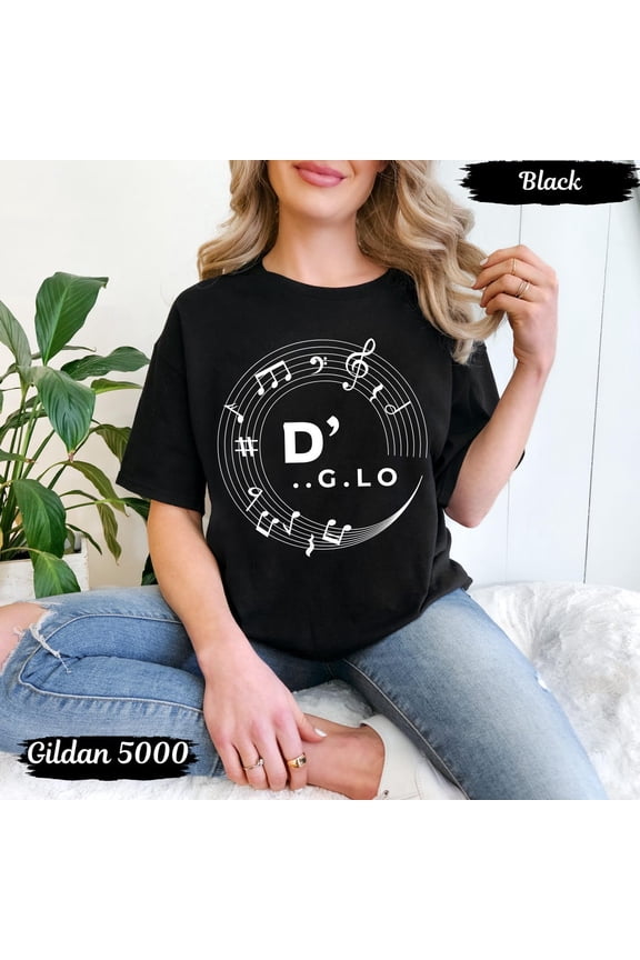 D'Angelo T Shirt - Circular Musical Notes Design - Vintage Rap Tee - Retro R&B Inspired Graphic Tee For Music Lovers Hot Trending Shirt/Sweatshirt