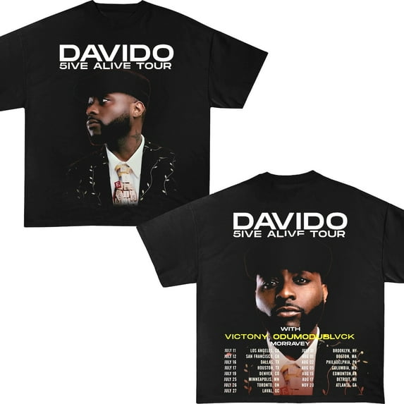 ZENUA Davido 2025 Shirt, Davido 5Ive Alive Tour Shirt, Graphic Tee, Timeless Hot Trending Shirt/Sweatshirt/Hoodie