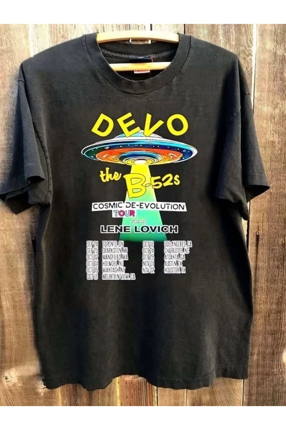 Devo The B-52’S Cosmic De-Evolution Tour 2025 Unisex T-Shirt Hot Trending Shirt Music Tour Concert Shirt