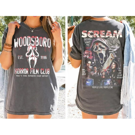 ZENUA Hal.Low.Een Scream 90S Shirt, Vintage Ghostface Sweatshirt, Horror Film Club Shirt, Hal.Low.Een Character Shirt Hot Trending Shirt/Sweatshirt/Hoodie