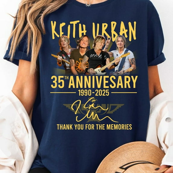 ZENUA Keith Urban Thanks For The Memories 35Th Anniversary Graphic T-Shirt, Hot Trending Shirt/Sweatshirt/Hoodie