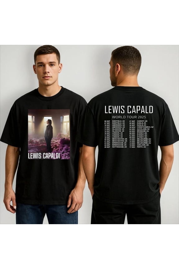 Lewis Brit Pop Capaldi World Tour 2025 Concert Tour Shirt | Music Tops Band Tour | Fan Inspired Tour Dates Uk Tee Top Hot Trending Shirt/Sweatshirt/Hoodie