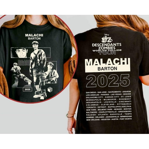 ZENUA Malachi Barton, Descendants Zombies Worlds Collide Tour T-Shirt, The Rise Of Red Tee, Descendants Concert, Summer Music Festival 2025 Hot Trending Shirt/Sweatshirt/Hoodie