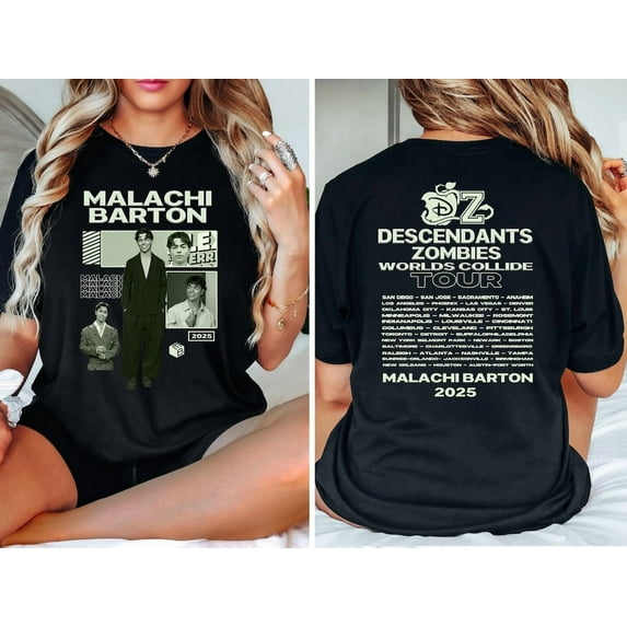 ZENUA Malachi Barton T-Shirt, Descendants Zombies Worlds Collide Tour The Rise Of Red Tee, Descendants Concert, Summer Music Festival 2025 Hot Trending Shirt/Sweatshirt/Hoodie