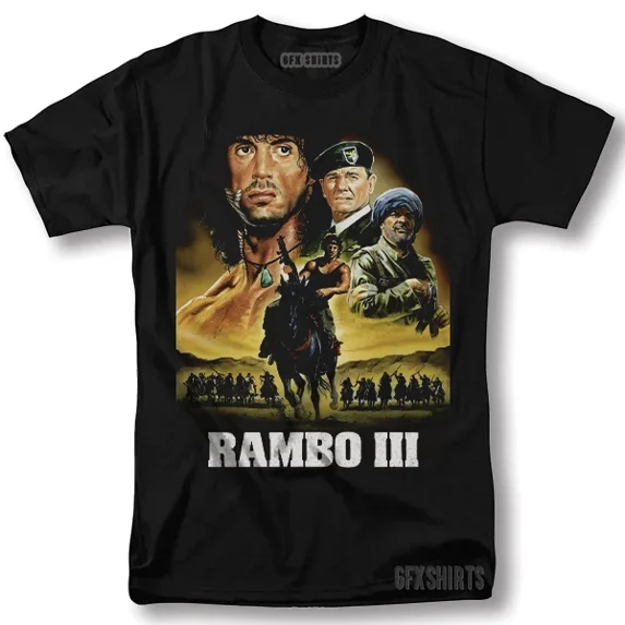 ZENUA Rambo Shirt First Blood Movie Classic Retro Vintage Graphic Design T-Shirt Hot Trending Shirt/Sweatshirt/Hoodie