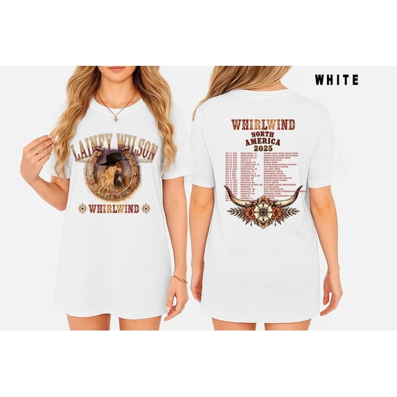 ZENUA lai.ney wil.son Whirlwind Tour Shirt 2025, lai.ney wil.son Concert Tour Dates Tee, Country Concert T‑Shirt Hot Trending Shirt/Sweatshirt/Hoodie