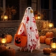 thumbnail image 1 of ZENVIVE 23 Inch Halloween Porch Goose Outfit, Bloody Ghost Goose Statue Costume, Halloween Festive Accessory for Outdoor Patio Lawn Yard Garden Goose Shirt Decor, 1 of 7