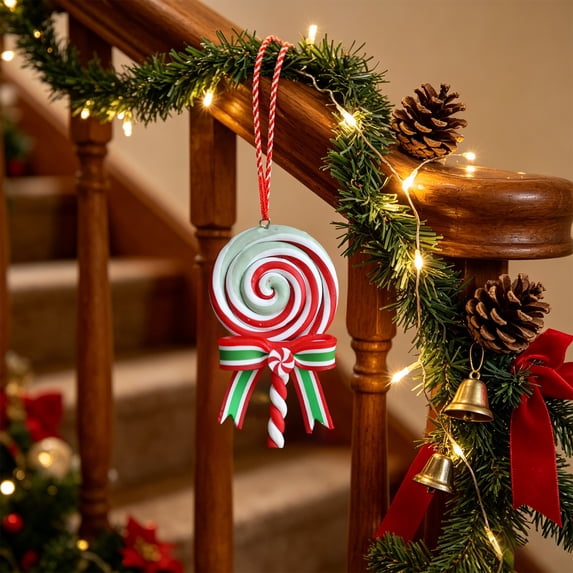 ZENVIVE Christmas Hanging Ornaments, Cute Candy Shaped Hanging Pendants, Christmas Holiday Decorations for Xmas Tree Window Wall Party Home Decor