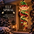 thumbnail image 1 of ZENVIVE Christmas Magic Spiral Hanging LED Lights, Hanging Xmas Decoration with Spiral Lights for Porch Entryway Doorway & Outdoor Holiday Decor, 7.8"(Elf), 1 of 7