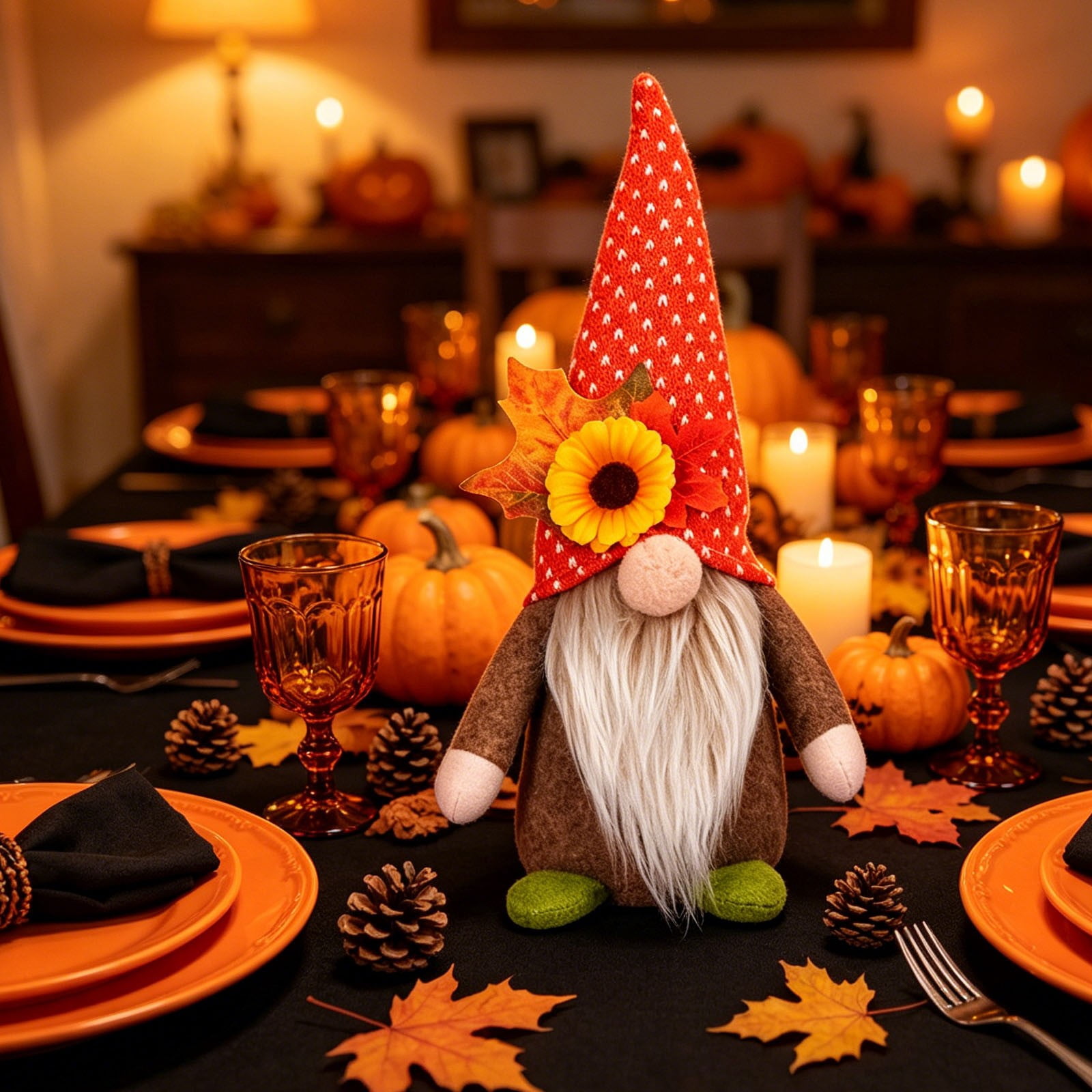 ZENVIVE Fall Harvest Gnomes Decoration, Cute Faceless Doll with ...
