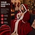 thumbnail image 1 of ZENVIVE Santa Wearable Heated Blanket, Heated Shawl Soft Flannel Warming Throw Blanket, 6 Heating Settings, Built in 2 Hour Automatic Shut Off Function, Washable Christmas Gift for Men Women Adults, 1 of 9