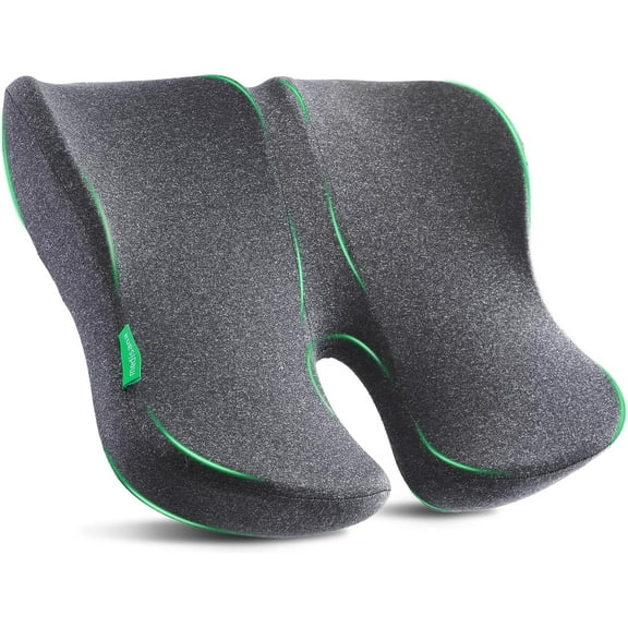 Seat Cushion, SC 150G Seat Cushions for Office Chairs, Car Seat, Wheelchair - Sciatica & Tailbone & Coccyx Pain Relief Pillow for Driver Sedentary People（Size:19.6 * 16.6 * 3.7 in）