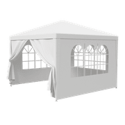 ZENY 10 X 10 Wedding Party Tent Gazebo Canopy Tent W/ 4 Removable Sidewalls Outdoor White, beach tent