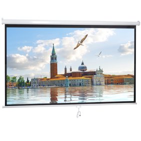 ZENY 100" Diagonal 16:9 Projection Projector Screen HD Manual Pull Down Home Theater