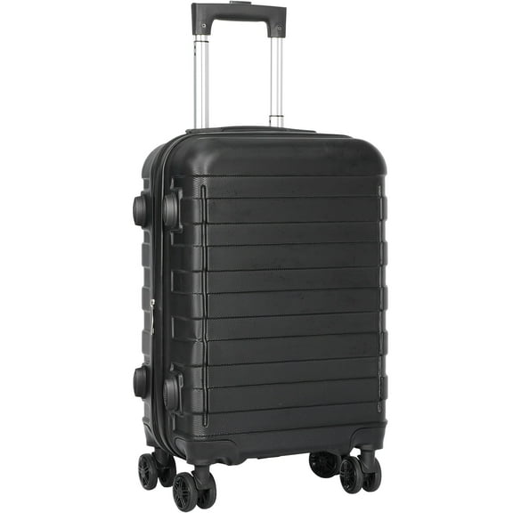 ZENY 11.00" Teen Hardside Expandable Lightweight Luggage, Black