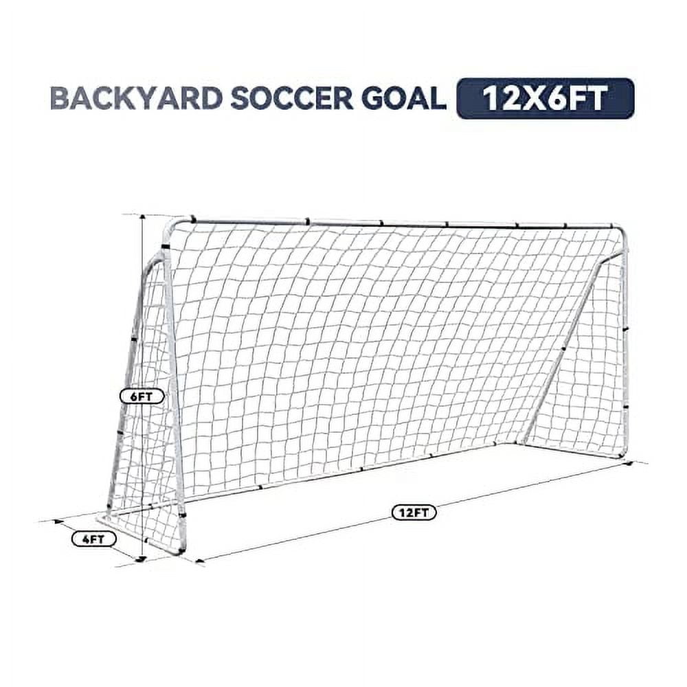 ZENY 12'x6' Portable Soccer Goal for Backyard Kids Adults Soccer Net