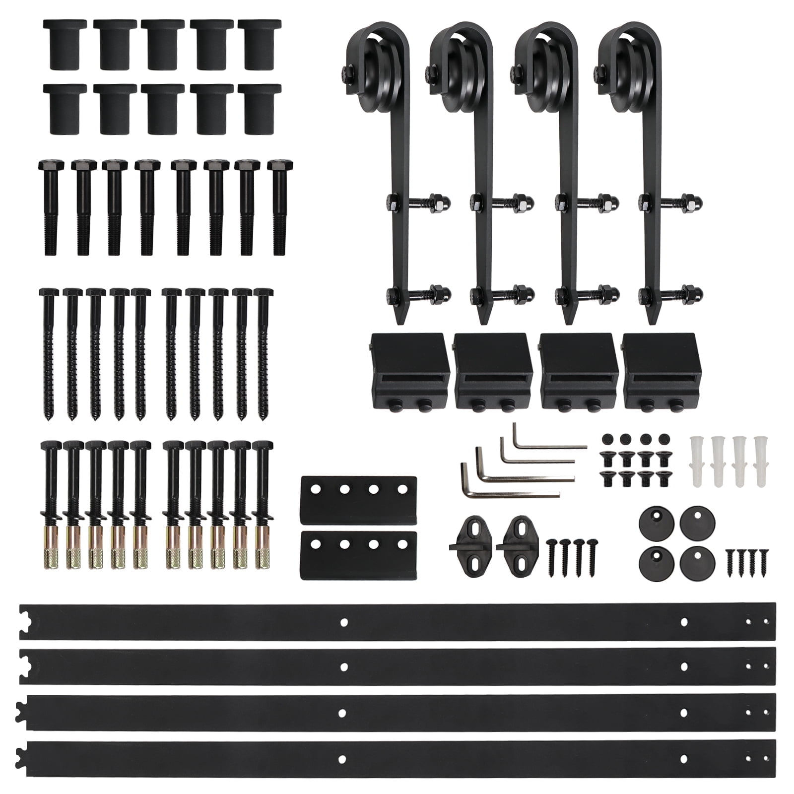 GG つなぎ2点セット Zonon 12 Sets 1/2 x 4 Inch Black Carriage Bolt Kit