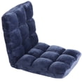 thumbnail image 1 of ZENY 14-Level Adjustable Folding Floor Chair, Reclining Lazy Sofa Chair with Padded Cushion, Gaming Lounge Chair for Living Room, Bedroom and Reading, Navy Blue, 1 of 14