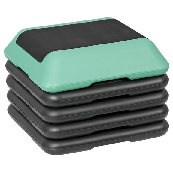 ZENY 16" x 16" Adjustable Fitness Aerobic Step Stepper Workout Trainer Exercise Stepper with 4 Risers