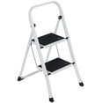 ZENY Heavy-Duty 2 Step Ladder, Portable, Non-Slip Wide Platform, Anti ...