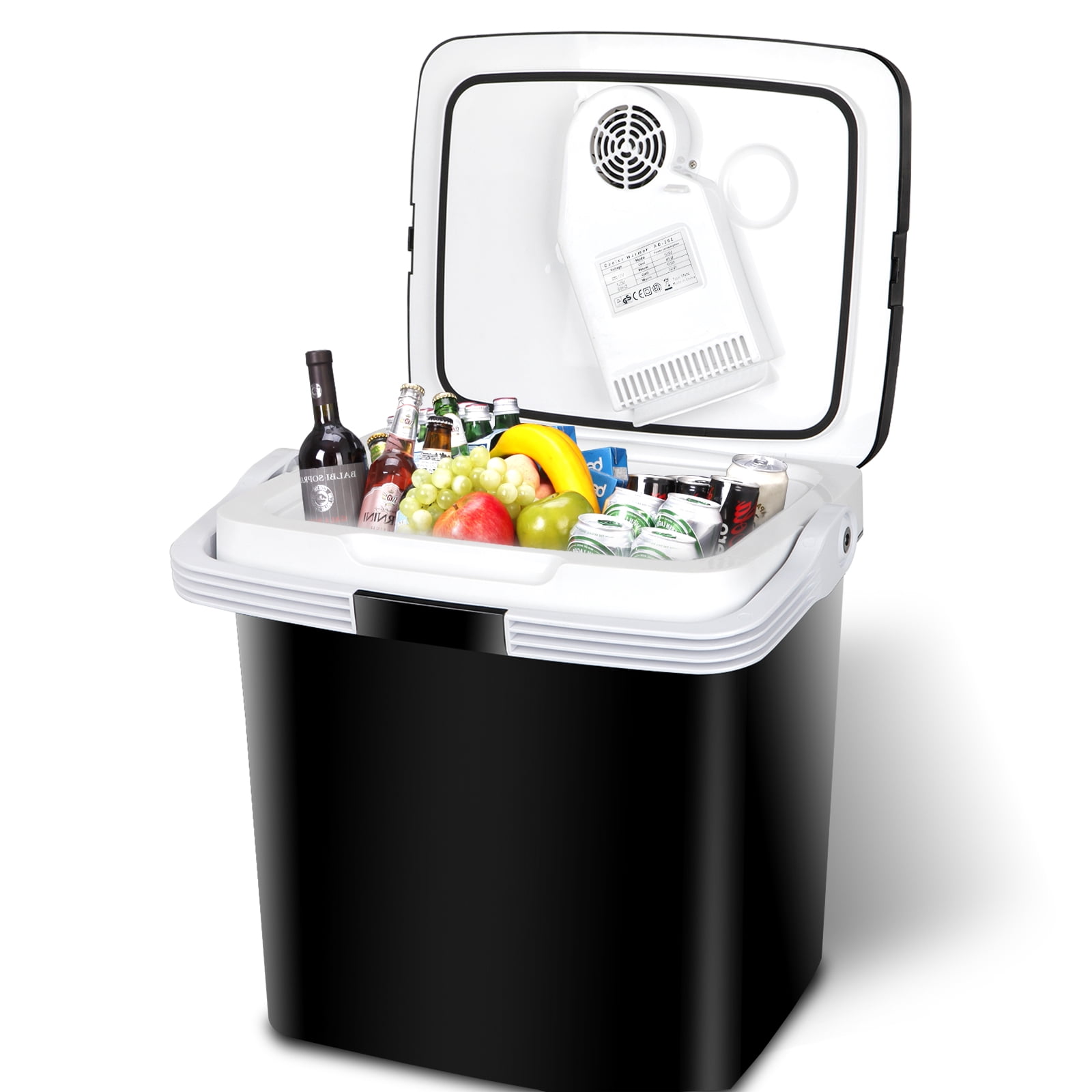 ZENY 28Qt Portable 12V Electric Car Cooler Warmer, Thermoelectric Mini Fridge, Black